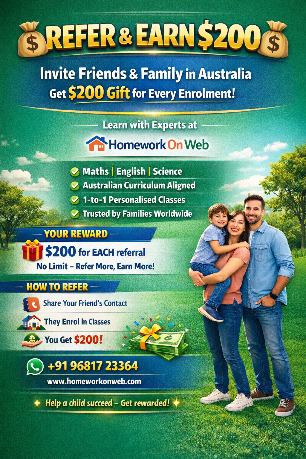 Homework On Web provides $200